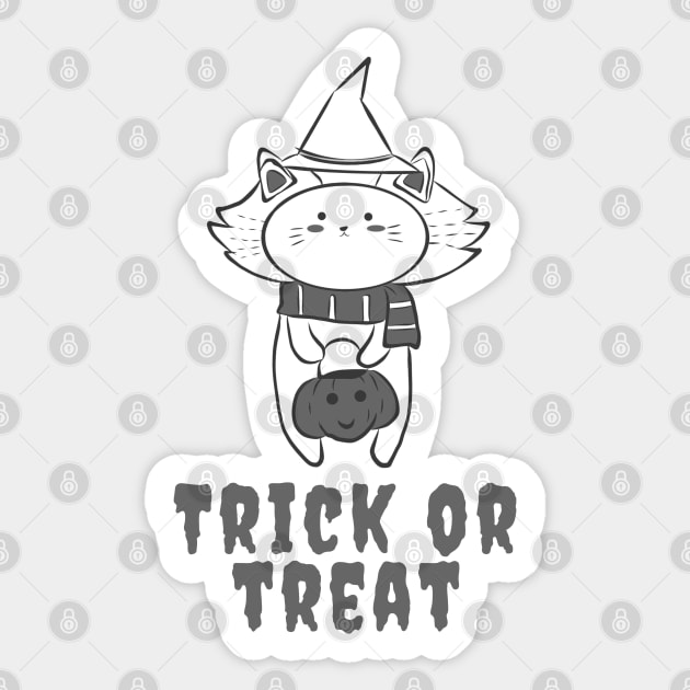 Cat Trick or Treat Sticker by RandomAlice